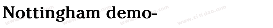 Nottingham demo字体转换